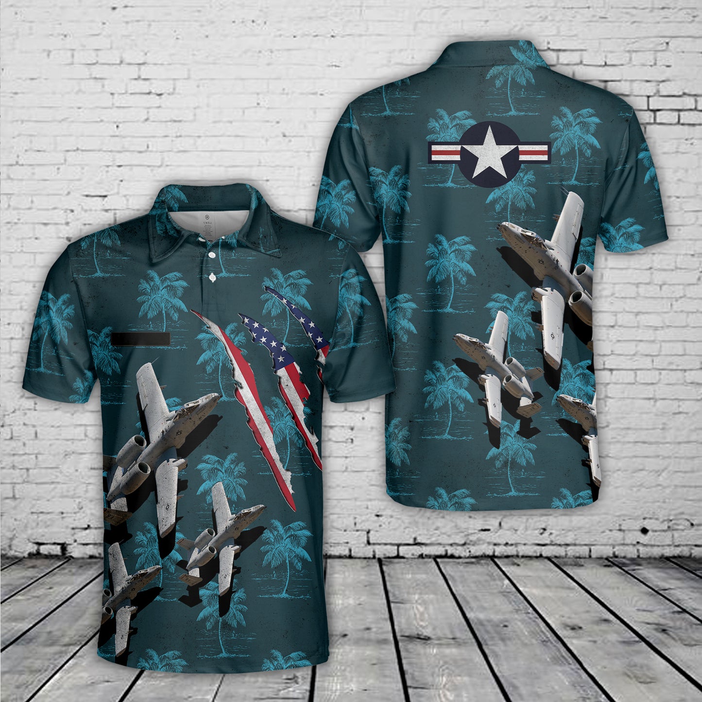 Custom Name USAF Fairchild A-10C Thunderbolt II Polo Shirt