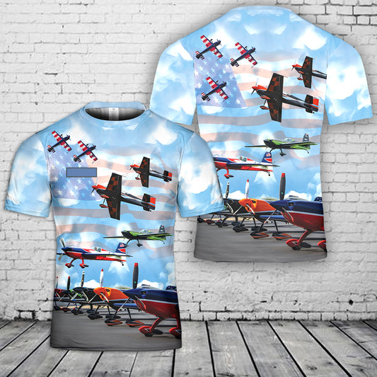 Custom Name USA Advanced Aerobatic Team T-Shirt 3D