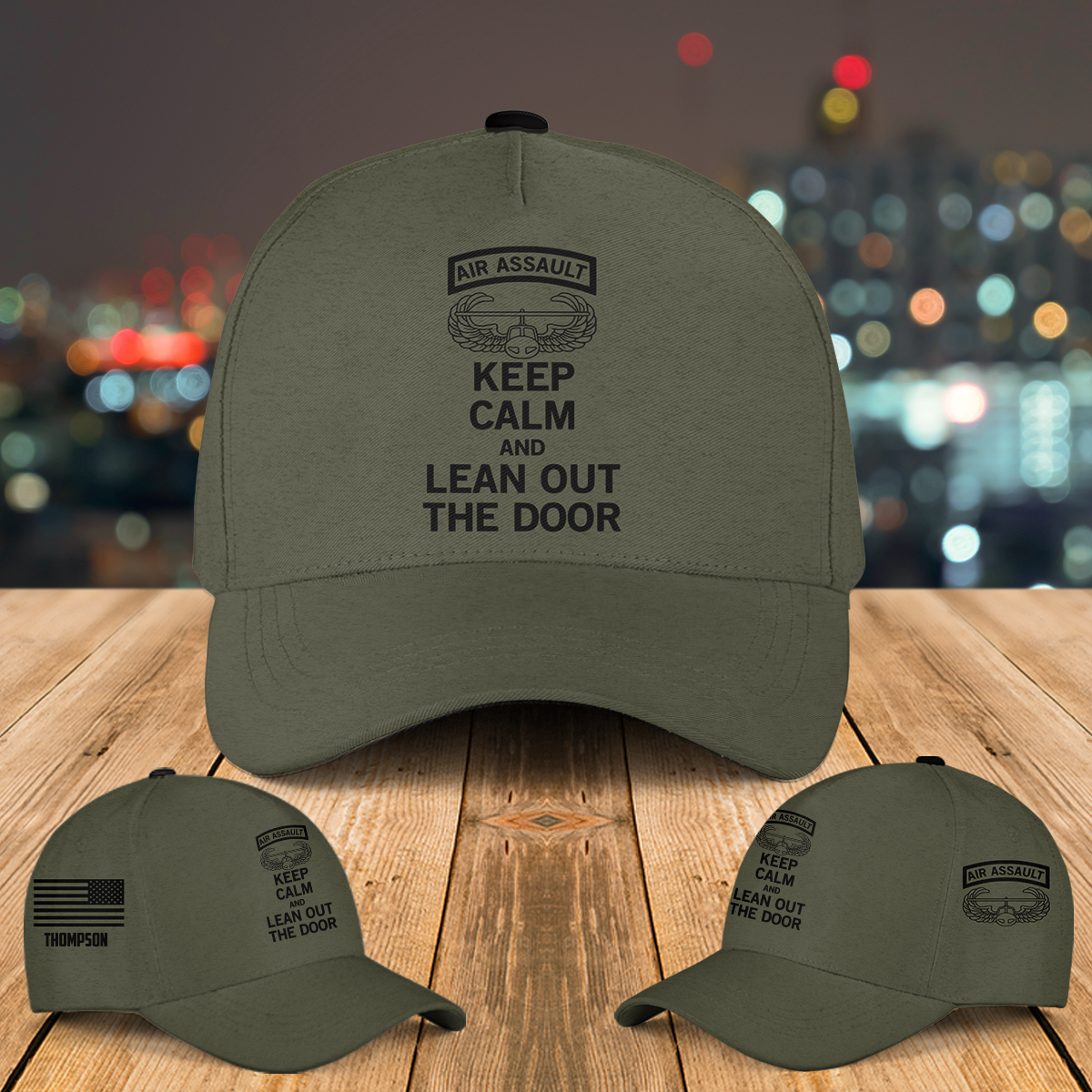 Custom Name US ARMY Air Assault Baseball Cap