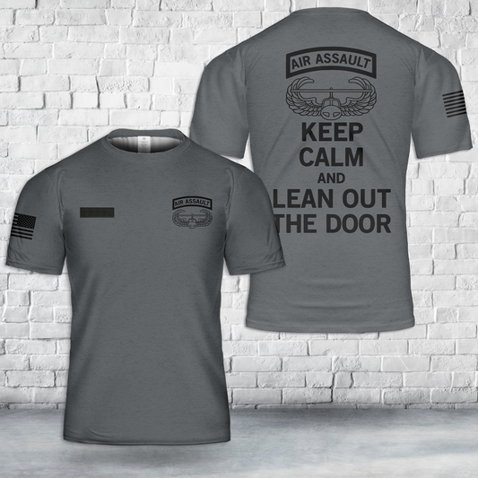 Custom Name US ARMY Air Assault Gun Metal Gray Color T-Shirt 3D