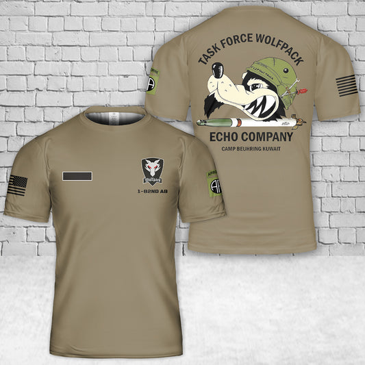 Custom Name US ARMY ECO. 1-82nd AB, 82nd CAB T-Shirt 3D
