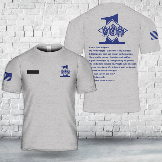 Custom Name US Air Force 1st Sergeant Creed T-Shirt 3D