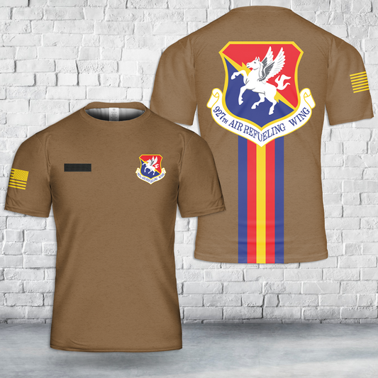 Custom Name US Air Force 927th Air Refueling Wing T-Shirt 3D