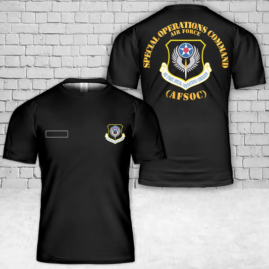 Custom Name US Air Force Air Force Special Operations Command T-Shirt 3D
