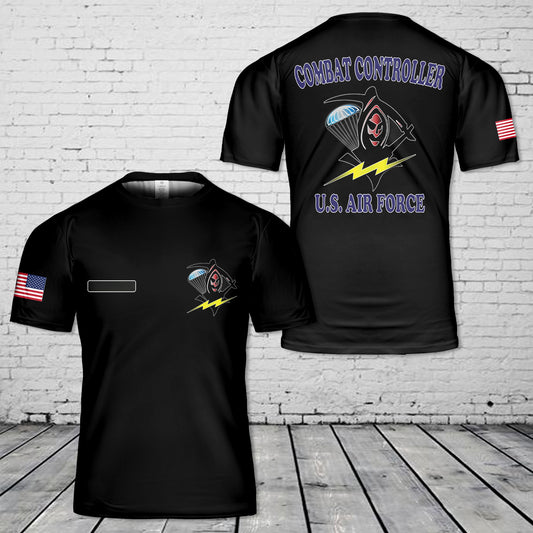 Custom Name US Air Force Combat Controller T-Shirt 3D