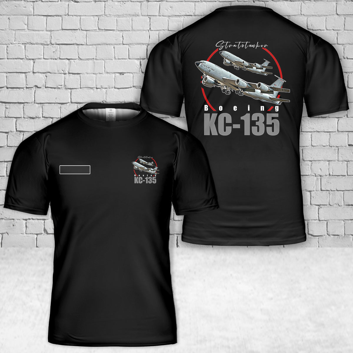 Custom Name US Air Force KC-135 Stratotanker T-Shirt 3D