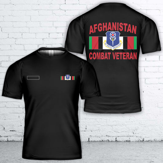 Custom Name US Air Force Special Operations Afghanistan Combat Veteran T-Shirt 3D