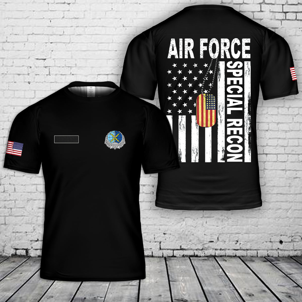 Custom Name US Air Force Special Recon T-Shirt 3D