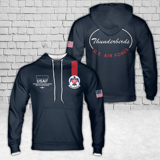 Custom Name US Air Force Thunderbirds Hoodie 3D