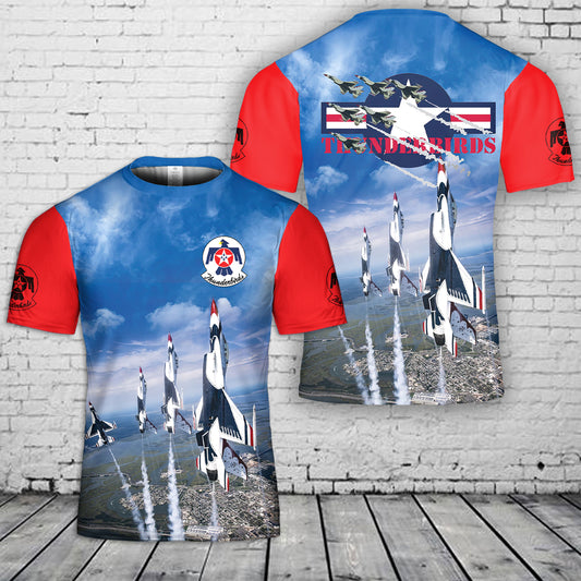 Custom Name US Air Force Thunderbirds T-Shirt 3D