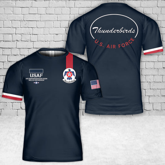 Custom Name US Air Force Thunderbirds T-Shirt 3D