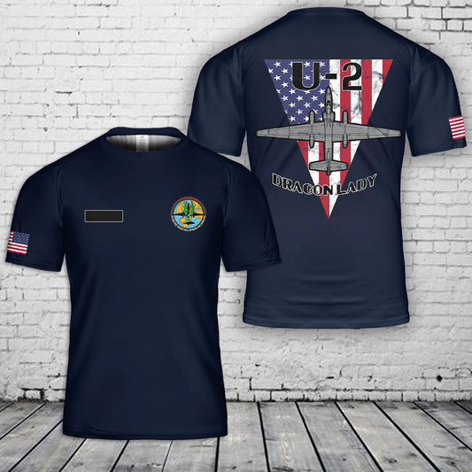 Custom Name US Air Force U-2S Dragon Lady T-Shirt 3D