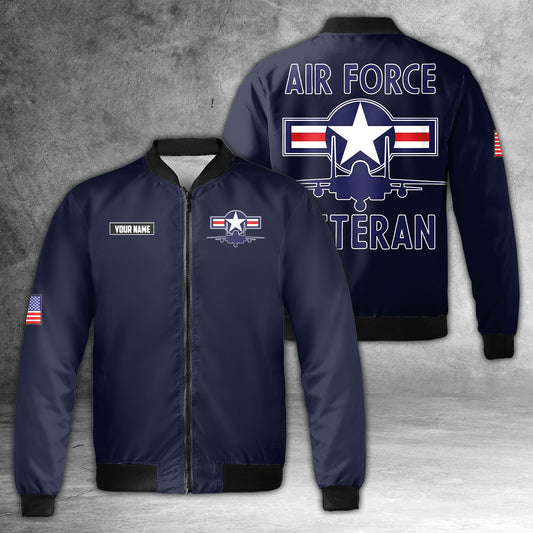 Custom Name US Air Force Veteran Bomber Jacket