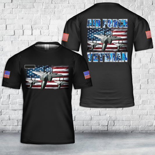 Custom Name US Air Force Veteran T-Shirt 3D