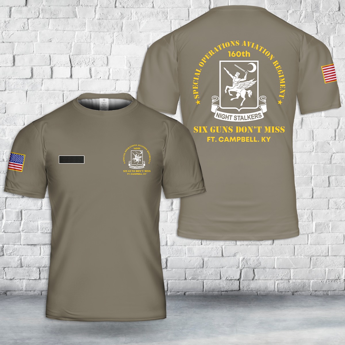 Custom Name US Army - 160th SOAR Night Stalker T-Shirt 3D
