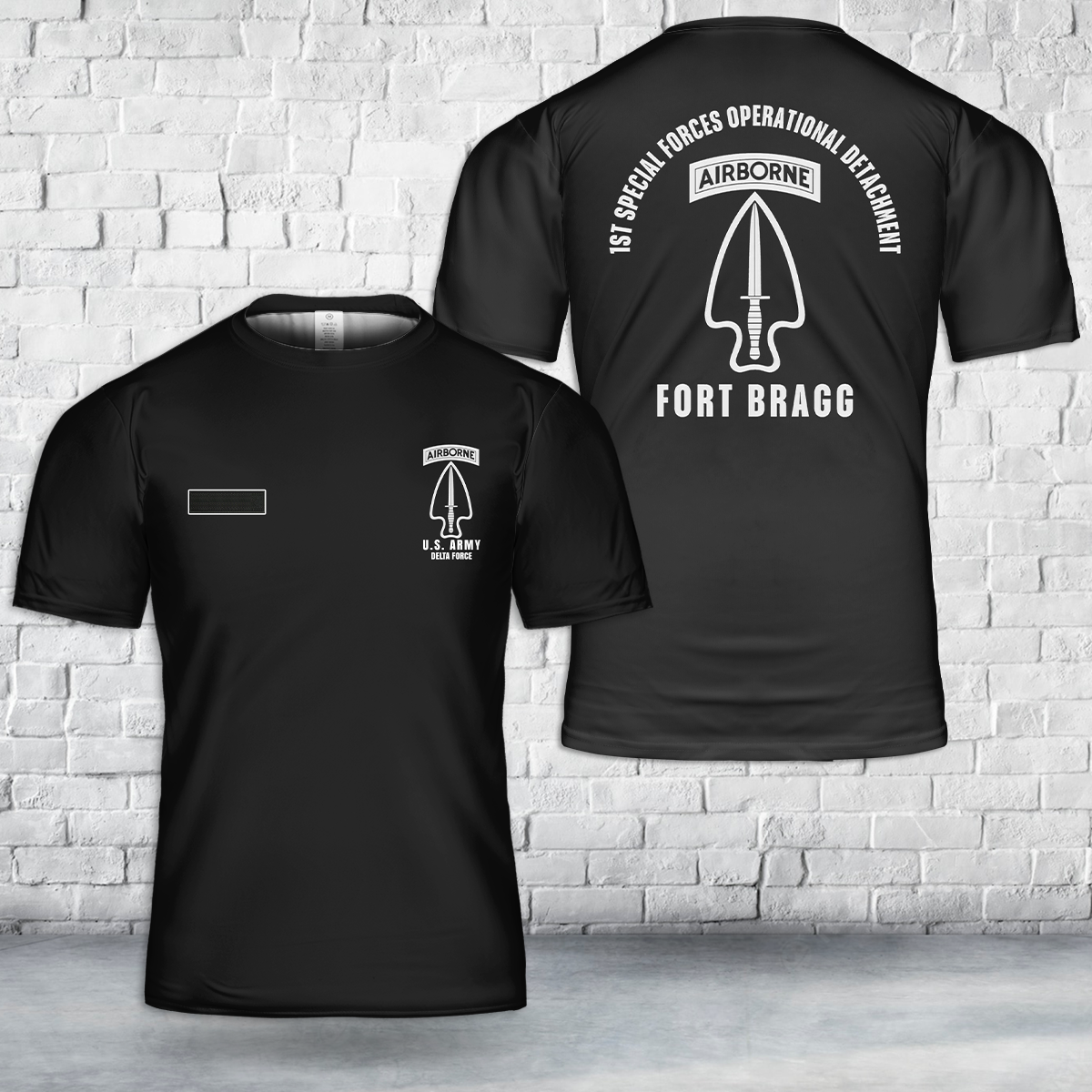 Custom Name Delta Force 1st Special Forces Operational Detachment (SFOD-D) T-Shirt 3D