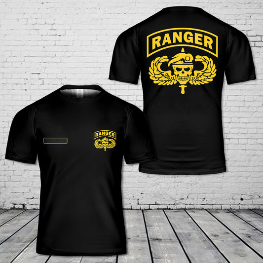 Custom Name US Army - Airborne Ranger T-Shirt 3D