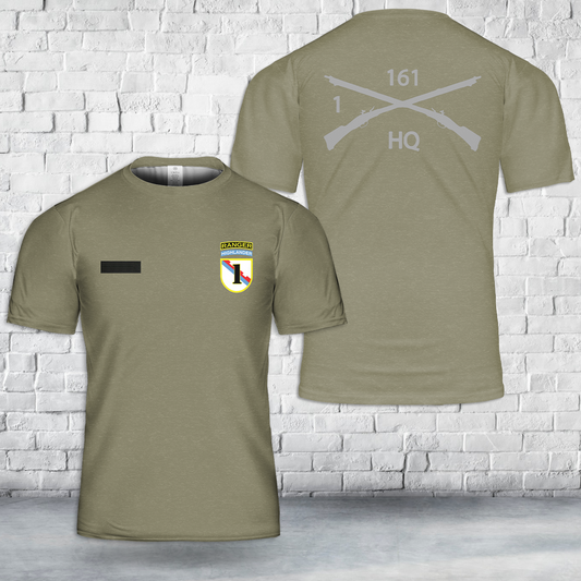 Custom Name US Army 1-161 Infantry Regiment "Highlanders" T-Shirt 3D
