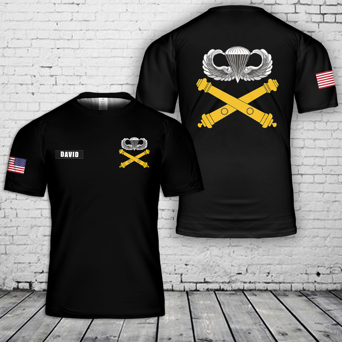 Custom Name US Army 101ST Airborne Senior Crew Members Wings 3D T-Shirt