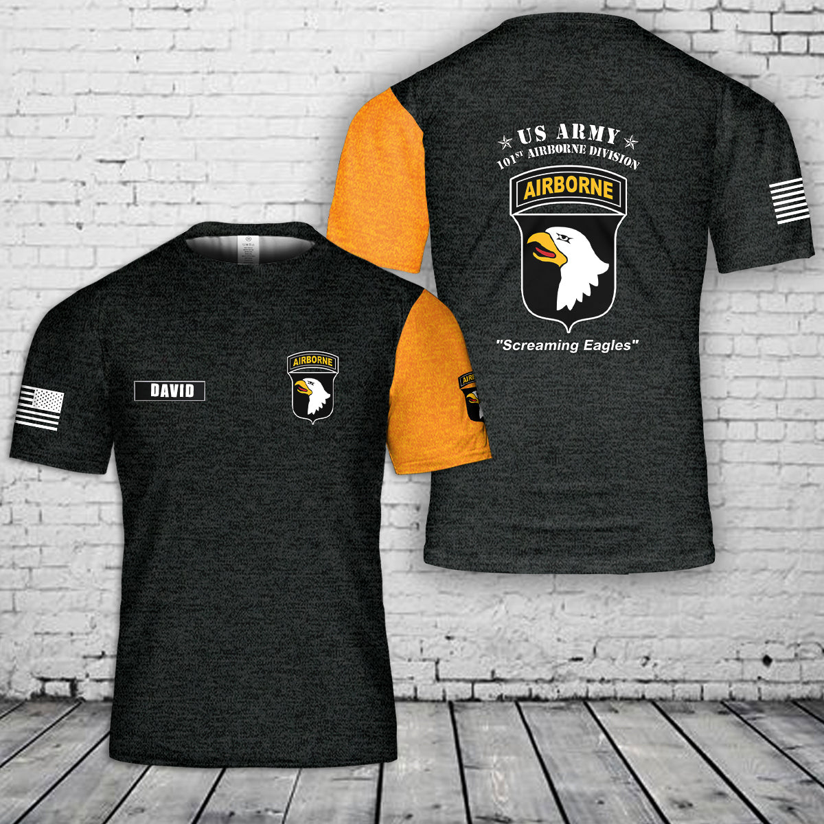 Custom Name US Army 101st Airborne Division 3D T-Shirt