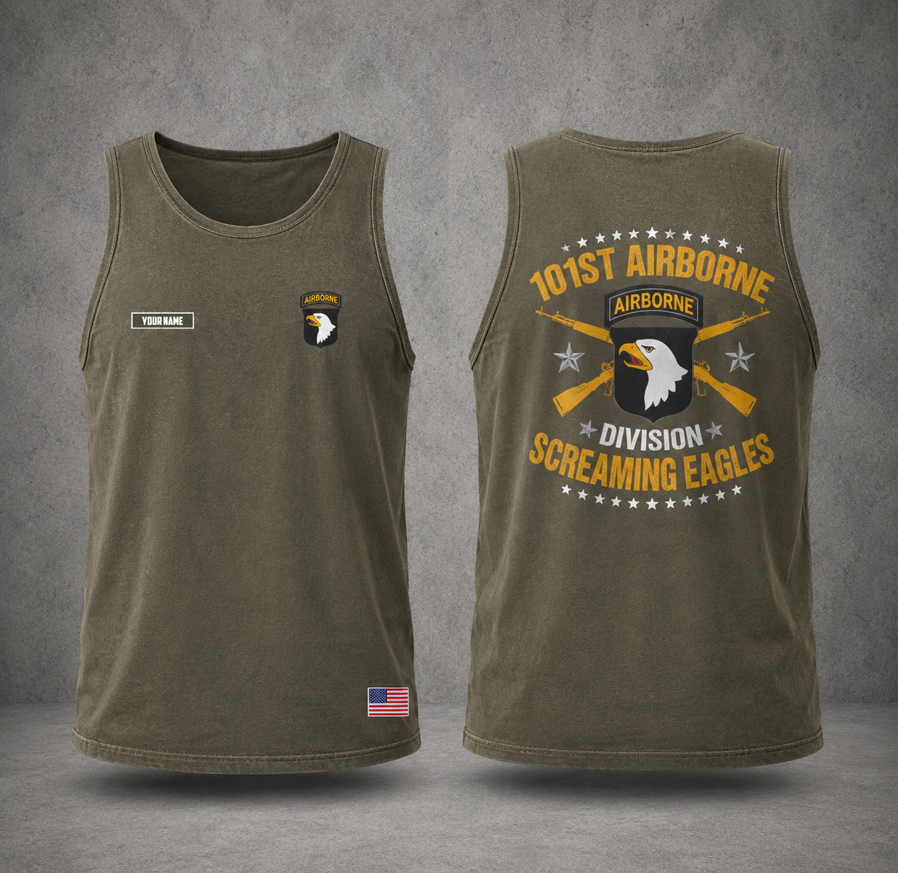 Custom Name US Army 101st Airborne Division AOP Tank Top
