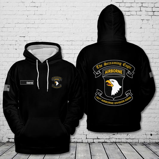 Custom Name US Army 101st Airborne Screaming Eagles 3D Hoodie