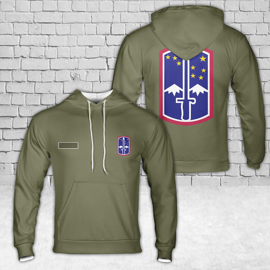 Custom Name US Army 172nd Infantry Brigade Hoodie 3D