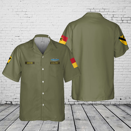 Custom Name US Army 1st Cavalry Division Pocket Hawaiian Shirt