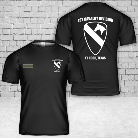 Custom Name US Army 1st Cavalry Division T-Shirt 3D
