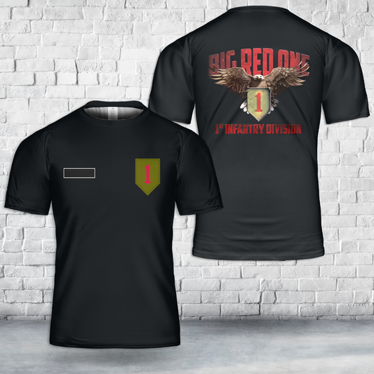 Custom Name US Army 1st Infantry Division T-Shirt 3D