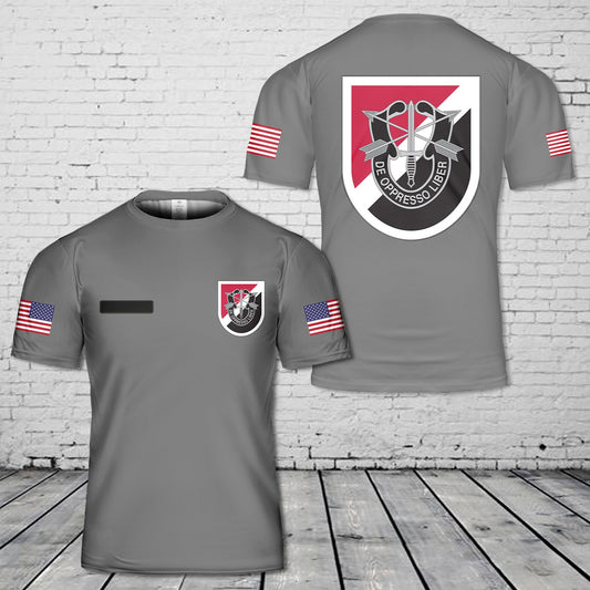 Custom Name US Army 1st Special Forces Group (1st SFG) T-Shirt 3D