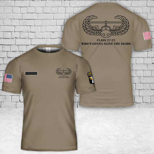 Custom Name US Army 27-23 Air Assault T-Shirt 3D