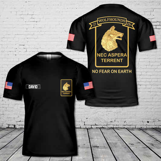 Custom Name US Army 27th Infantry Regiment 3D T-Shirt