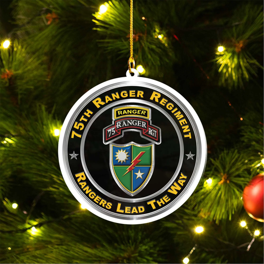 US Army 75th Ranger Regiment Ceramic Ornament