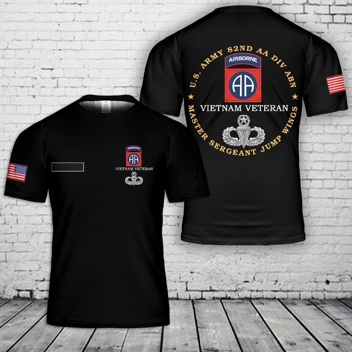 Custom Name US Army 82nd 3D T-Shirt