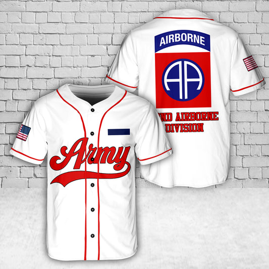Custom Name US Army 82nd Airborne Division Baseball Jerrsey