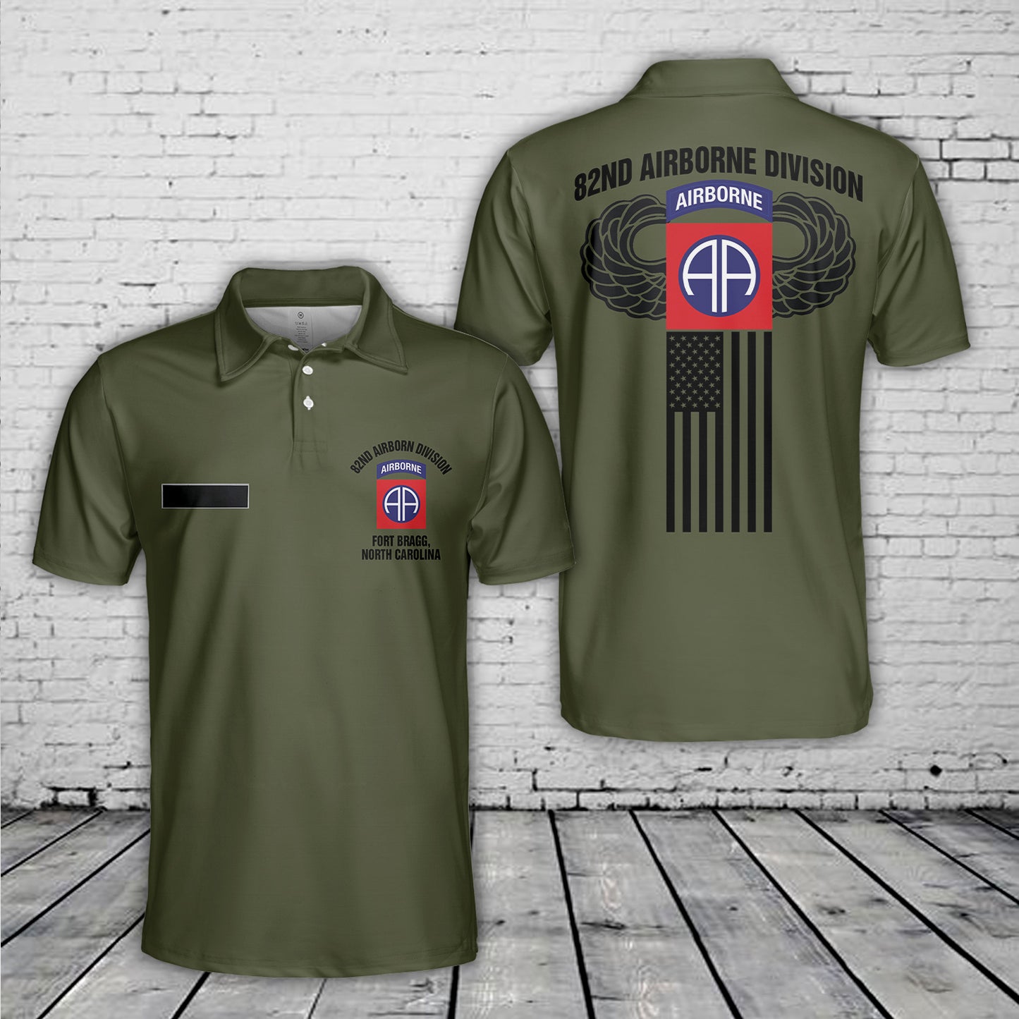 Custom Name US Army 82nd Airborne Division Polo Shirt
