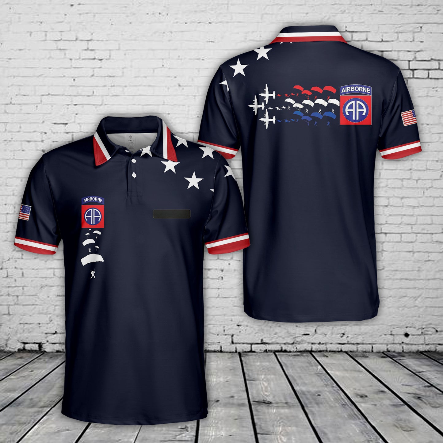 Custom Name US Army 82nd Airborne Division Polo Shirt