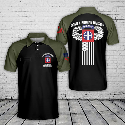 Custom Name US Army 82nd Airborne Division Polo Shirt