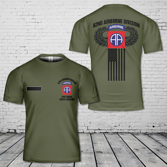 Custom Name US Army 82nd Airborne Division T-Shirt 3D