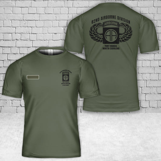 Custom Name US Army 82nd Airborne Division T-Shirt 3D