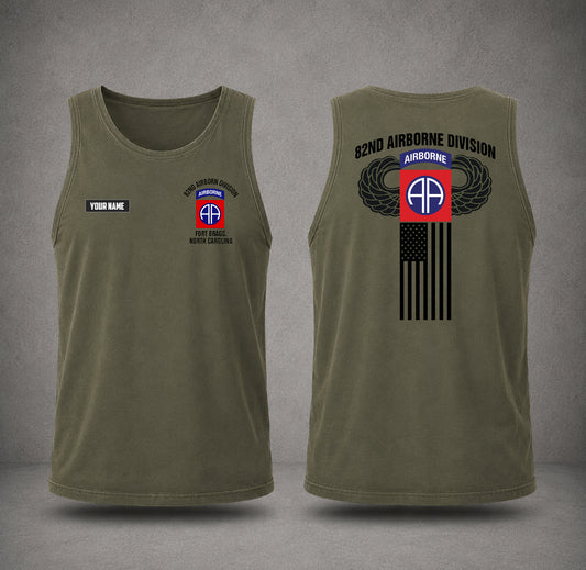 Custom Name US Army 82nd Airborne Division AOP Tank Top