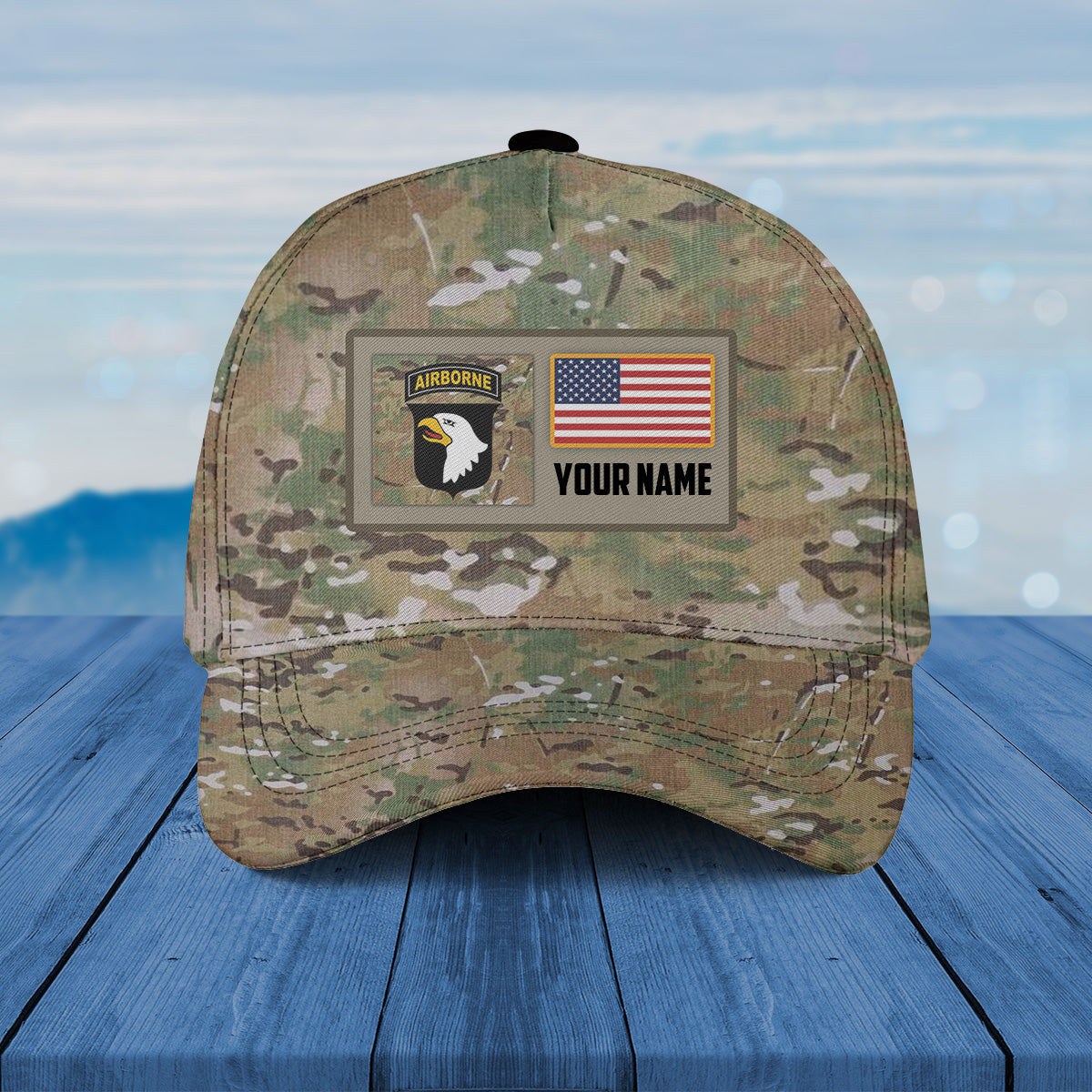 Custom Name US Army 101st Airborne Division Veteran Baseball Cap