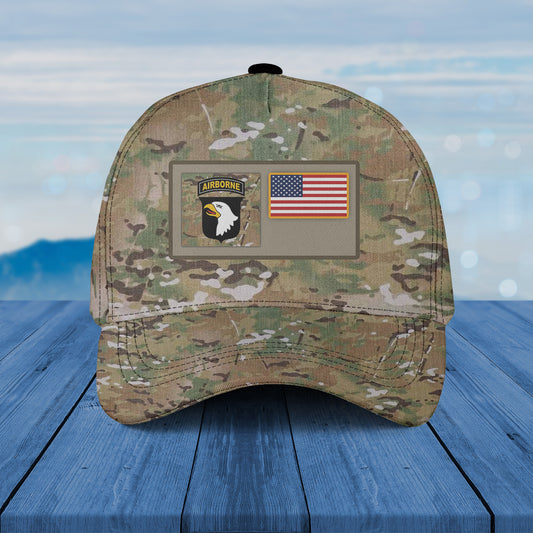 Custom Name US Army 101st Airborne Division Veteran Baseball Cap
