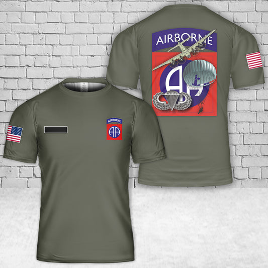 Custom Name US Army 82nd Airborne Tribute T-Shirt 3D