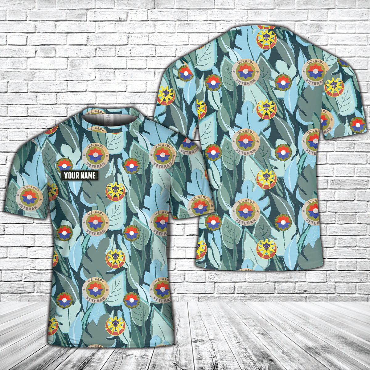 Custom Name US Army 9th Infantry Division 3D T-Shirt