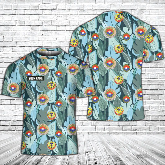 Custom Name US Army 9th Infantry Division 3D T-Shirt