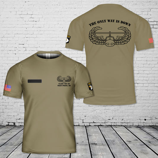 Custom Name US Army Air Assault Class 702-22 T-Shirt 3D