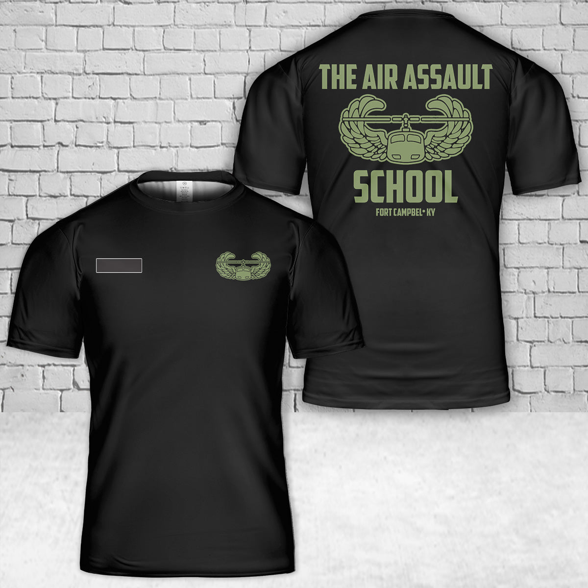 Custom Name US Army Air Assault School Army Fort Campbell T-Shirt 3D