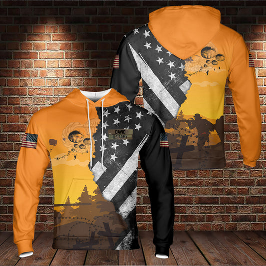 Custom Name US Army Airborne 3D Hoodie